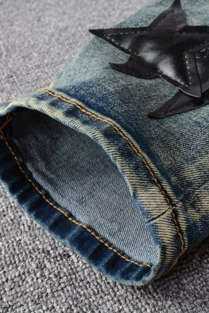 Men's Washed Slim Fit Jeans